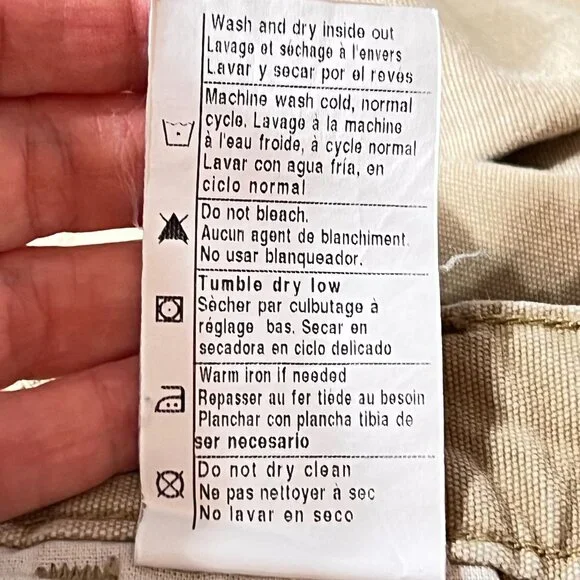 Carhartt Beige Relaxed Fit Canvas Pants Carpenter Cargo Pockets 40x30 RN 14806 - Picture 16 of 16